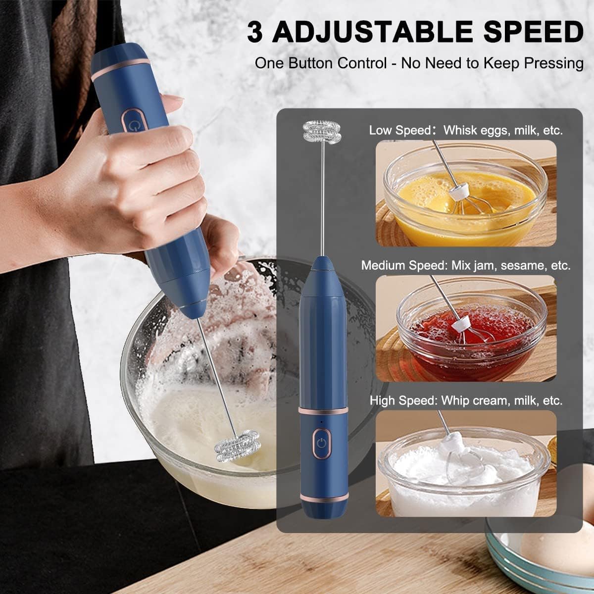 Qitherm - Wireless Electric Handheld Milk Frother