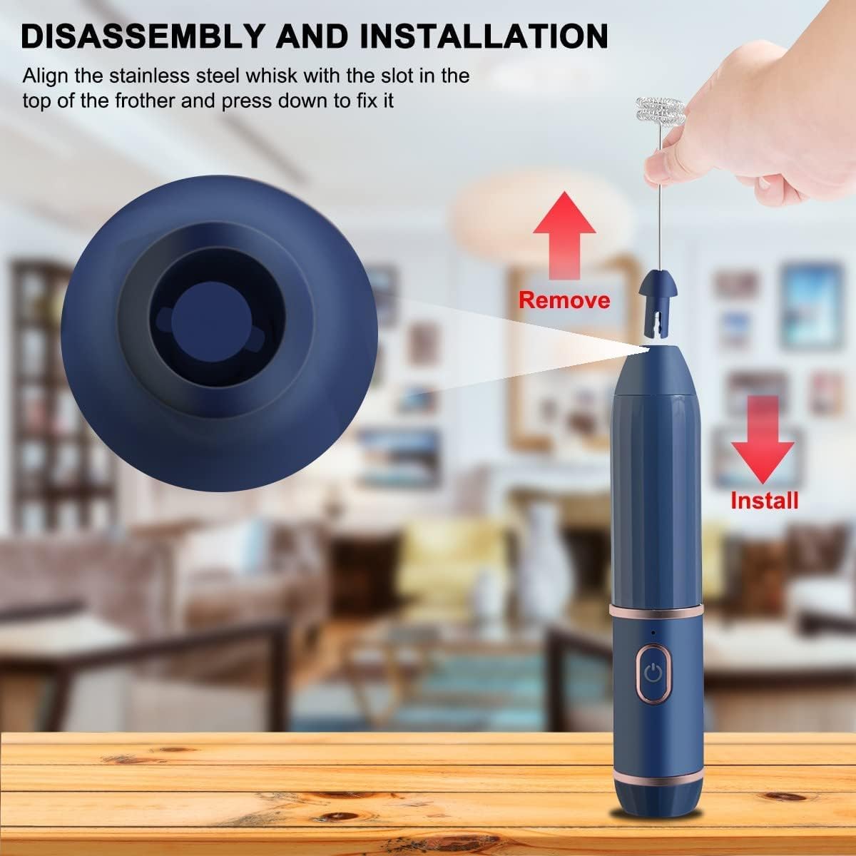 Qitherm - Wireless Electric Handheld Milk Frother