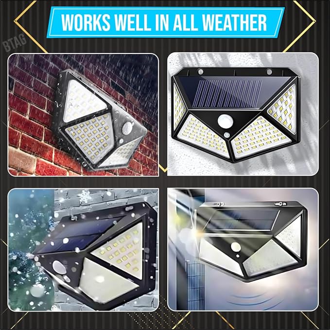 100 LED Motion Sensor Solar Light