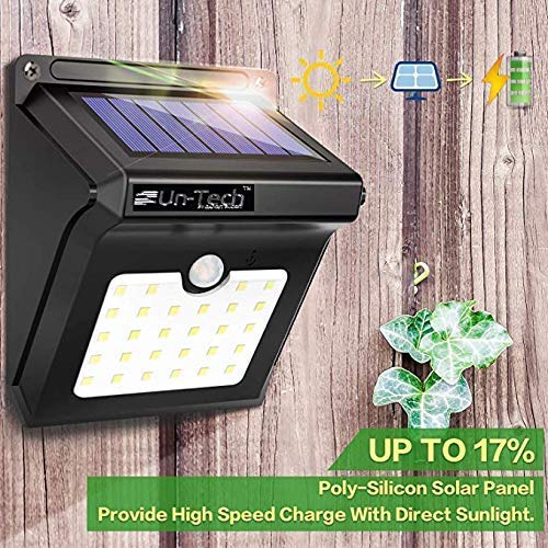 Weather Resistant 20 LED Motion Sensor Solar Light and Lighting for Wall, Patio, Garden, Landscape, Deck, Shed, Lawn