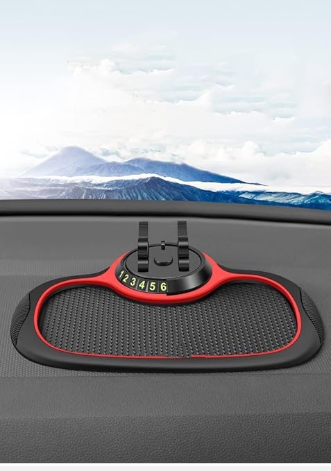 Car Accessories Multifunction Anti-Slip Dashboard Mat with 360 Degrees Rotating Mobile Phone Holder Mount Non-Slip Sticky Rubber Pad for Smartphone GPS God Idols & Toys