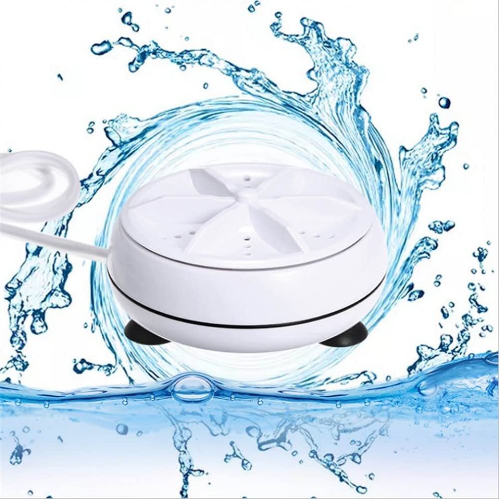 Mini Washing Machine Turbine Washing Machine Washing Machine Door Hinge Ultrasonic Lightweight Turbo Washer with USB Cable - for Home Camping Dorms Business College Rooms.