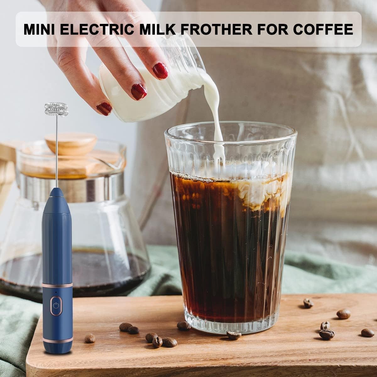 Qitherm - Wireless Electric Handheld Milk Frother