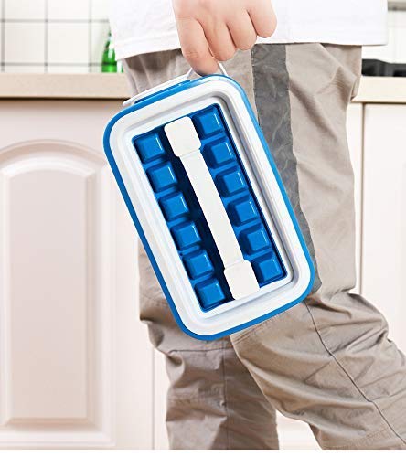 Collapsible Ice ball Maker Bottle | Folding Curling Ice Tray Molds Bar Maker Bag | Ice Cube Trays Silicone with Lids | Iced Drink Water Bottle | Ics Ball Maker | Ice Cube Tray Mold | Ice Maker with Lid