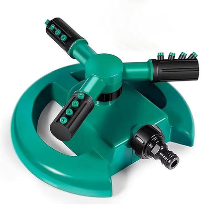 ROOTS & LEAF 360° Automatic Rotating Garden Sprinkler with 45° Adjustable Arms | Durable ABS Material | Coverage up to 32 Feet | for Efficient Watering in Gardens and Lawns (Pack of 1)