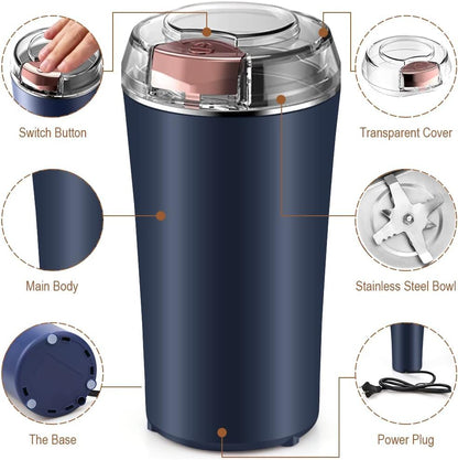 Coffee Grinder Electric Grinder and Chopper Crusher for Home Blade & Cup Made with Stainless Steel