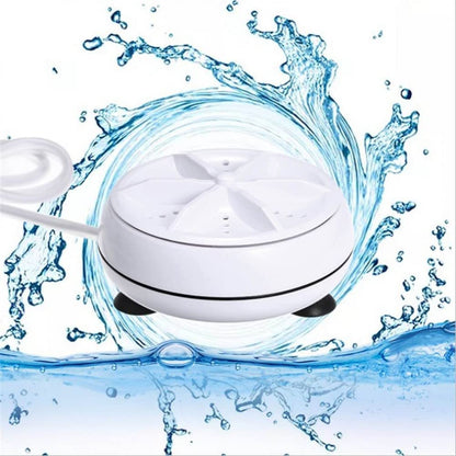 Mini Washing Machine Turbine Washing Machine Washing Machine Door Hinge Ultrasonic Lightweight Turbo Washer with USB Cable - for Home Camping Dorms Business College Rooms.